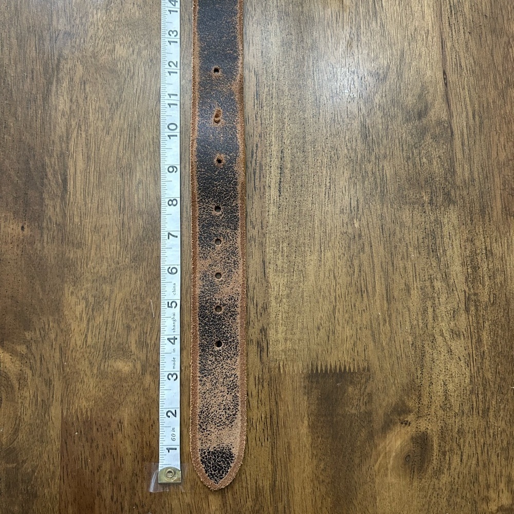 Vintage Esprit Brown Leather Belt with Silver Buckle Size 38 - Picture 8 of 8